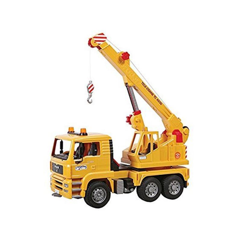 Bruder MAN kraanauto geel
