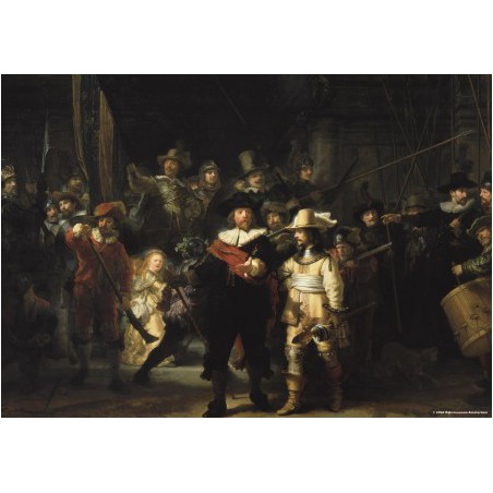 De Nachtwacht - Rembrandt van Rijn 1000stukjes Puzzelman