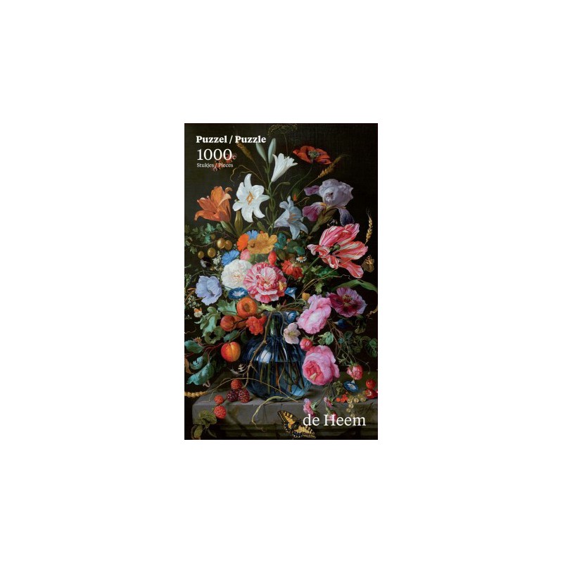 Vaas met Bloemen - Jan de Heem 1000stukjes Puzzelman