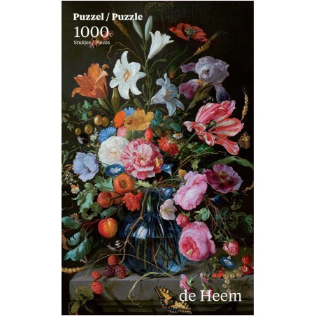 Vaas met Bloemen - Jan de Heem 1000stukjes Puzzelman