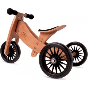 Kinderfeets houten loopfiets & driewieler Tiny Tot Plus Bamboo