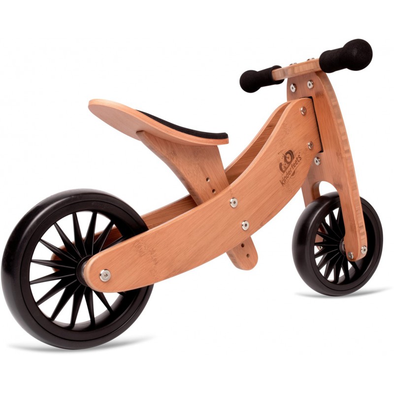 Kinderfeets houten loopfiets & driewieler Tiny Tot Plus Bamboo