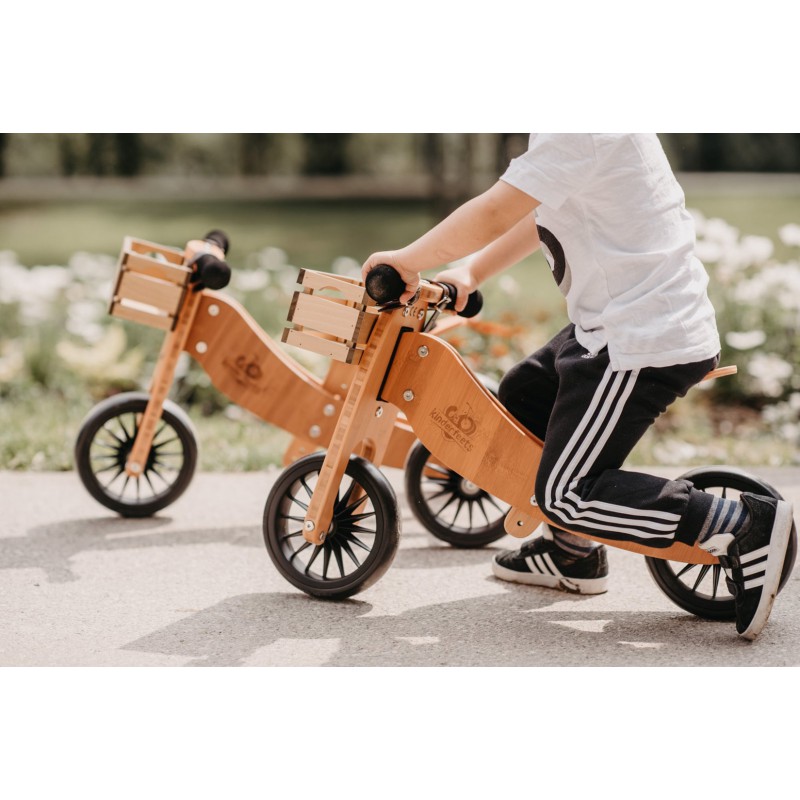 Kinderfeets houten loopfiets & driewieler Tiny Tot Plus Bamboo