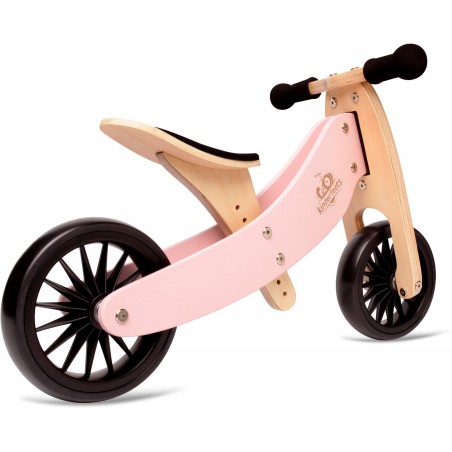 Kinderfeets houten loopfiets & driewieler Tiny Tot Plus Rose