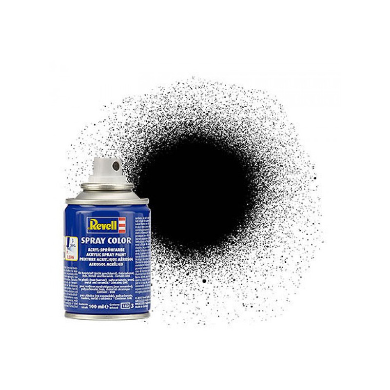 Revell Spray Zwart, zijdemat