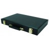 Backgammonkoffer 38 cm. Zwart effen Backgammonkoffer 38 cm. Zwart effen