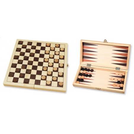 Dam/Backgammon klapcassette 29cm.