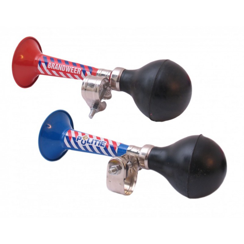 Bike Fun Metalen fietstoeter brandweer/politie