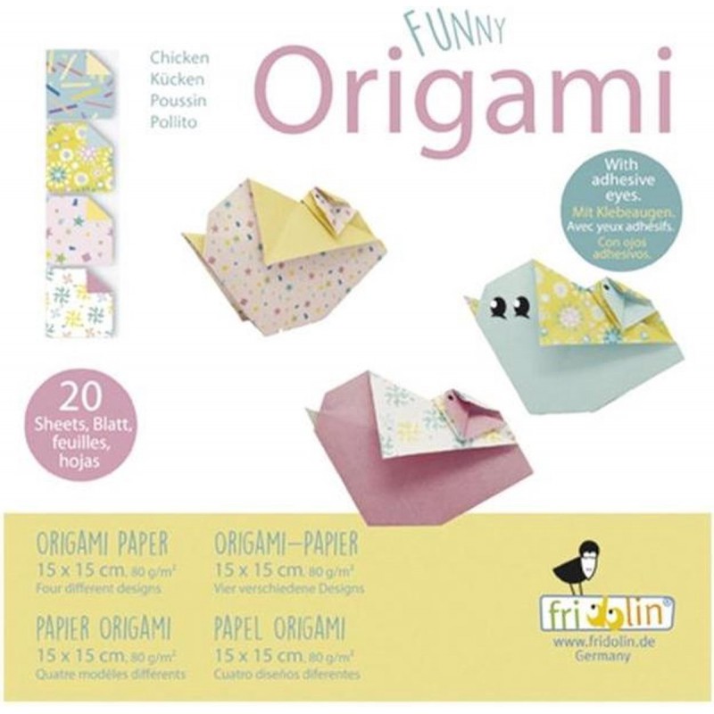 Fridolin Funny Origami - Kip 15*15cm