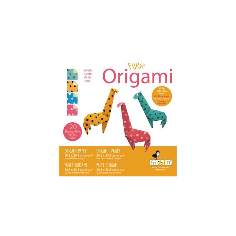 Fridolin Funny Origami - Giraf 20*20cm