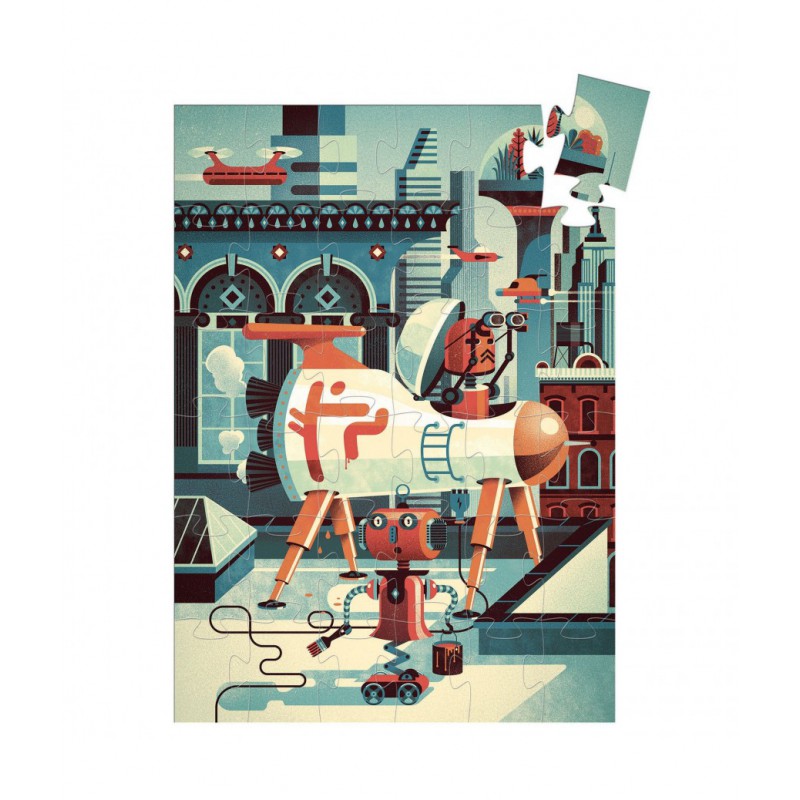 Djeco - Silhouette Puzzel: Bob de robot