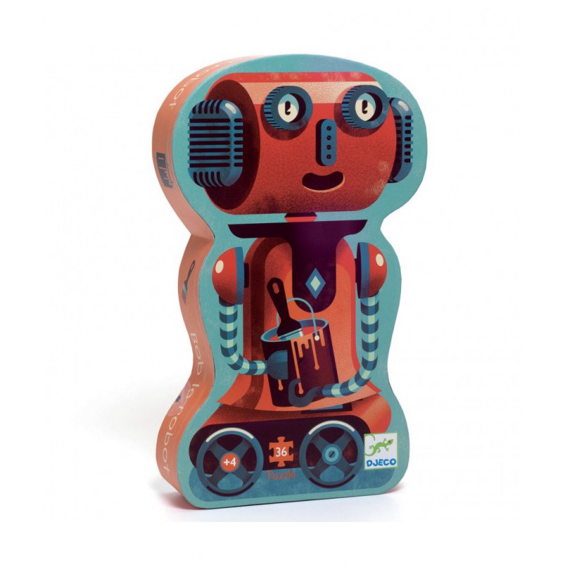 Djeco - Silhouette Puzzel: Bob de robot