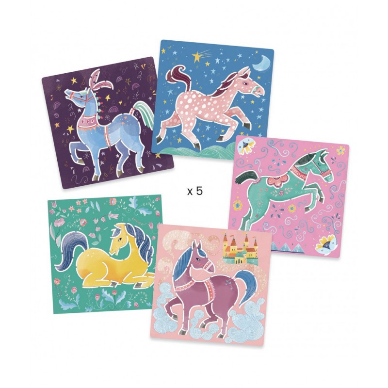 Djeco - Sjablonen - Paarden