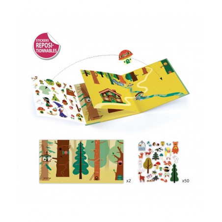 Djeco - Stickers Story - Het magische bos