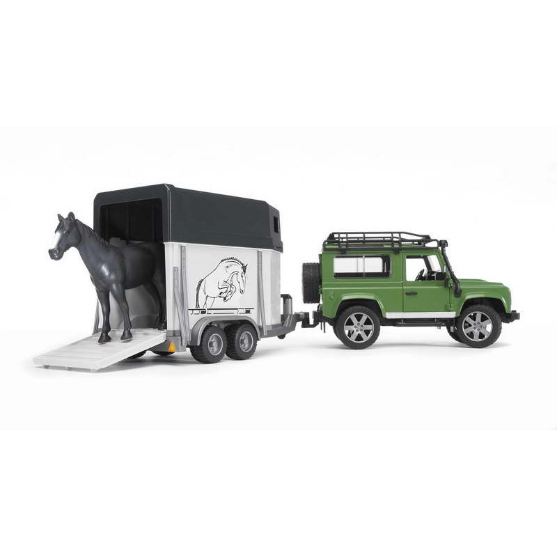 Bruder, Landrover met paardentrailer