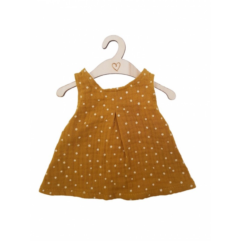 Hollie, Kleding, Poppenjurk Ochre Dots