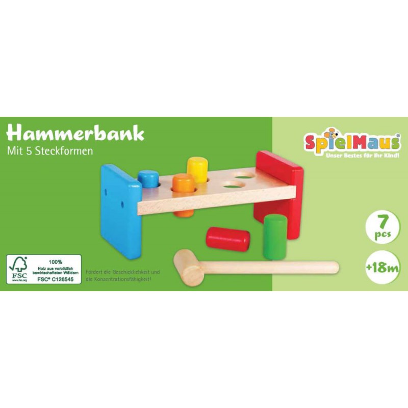 Spielmaus houten hamerbank