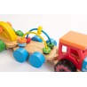 Houten tractor met aanhangwagens, Spielmaus