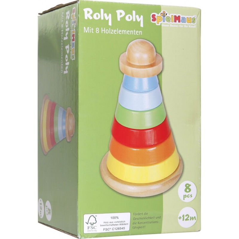 Spielmaus houten staande stapeltoren