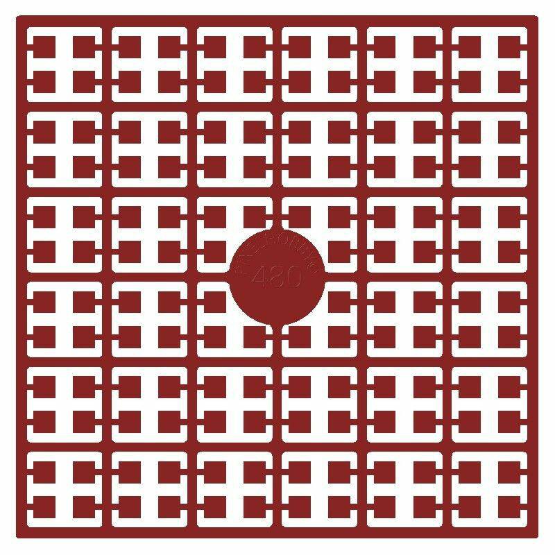 Pixel Hobby matje - 480 Donkerrood