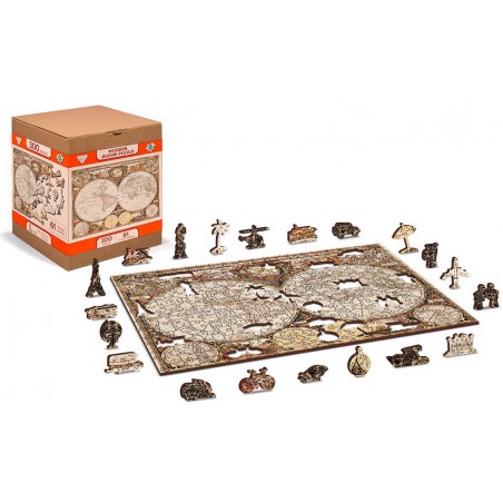 Wooden puzzel Antigue world 600