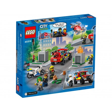 LEGO City 60319 Brandweer en politie achtervolging
