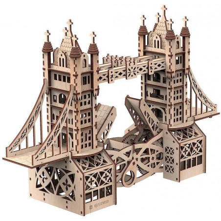 Tower Bridge, mechanisch hout model, Mr. Playwood