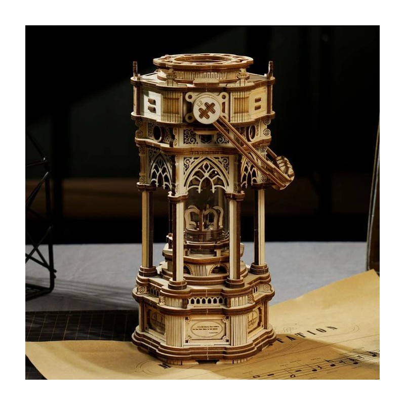 Muziekdoos Victorian Lantern, Hout 3D puzzel, Rokr
