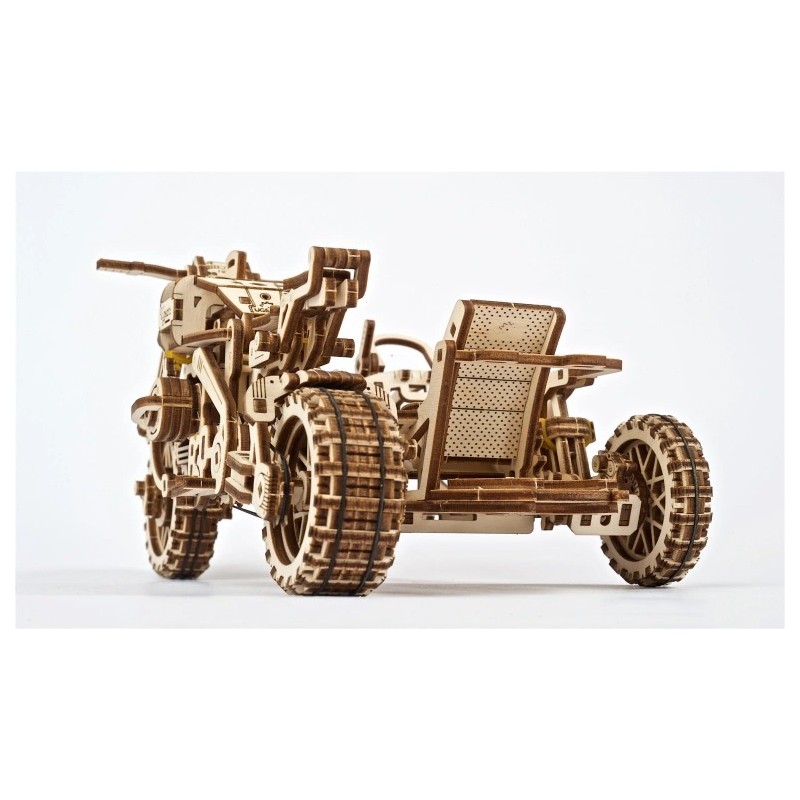 Scrambler Ugr-10 motor met zijspan, Hout 3D puzzel, Ugears