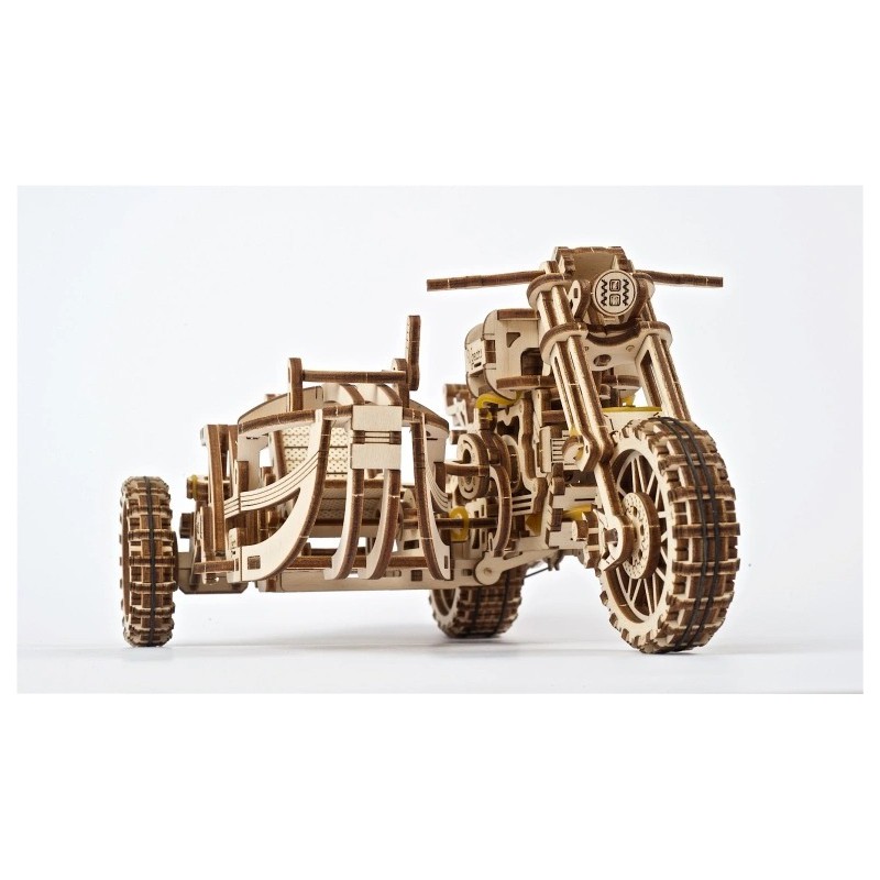 Scrambler Ugr-10 motor met zijspan, Hout 3D puzzel, Ugears