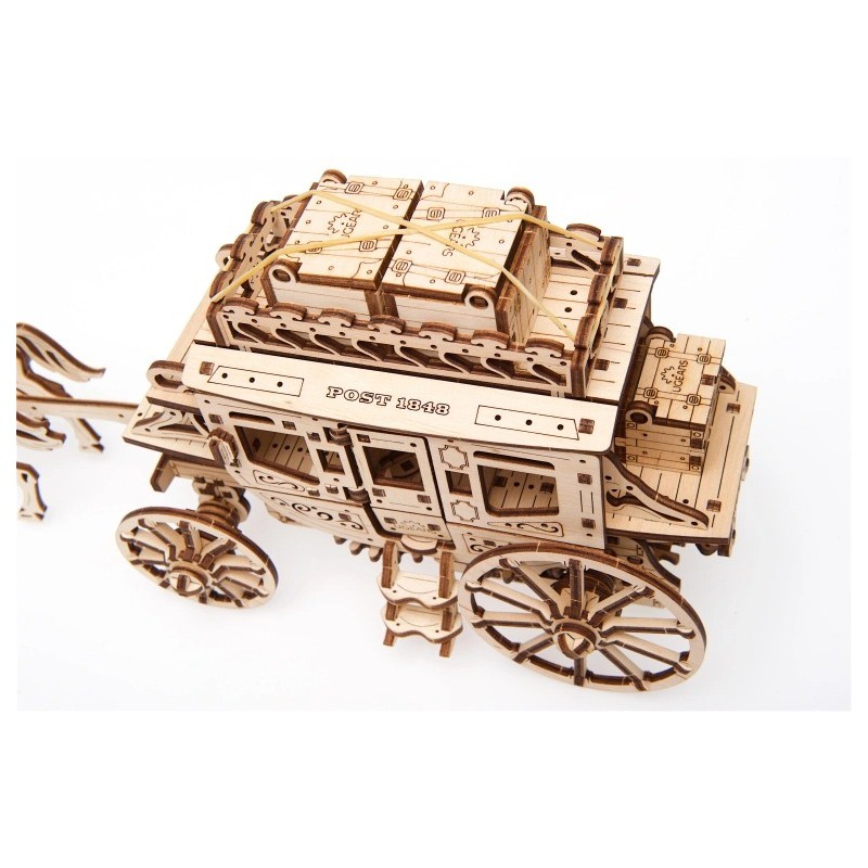 Postkoets, 3D Hout puzzel, Ugears