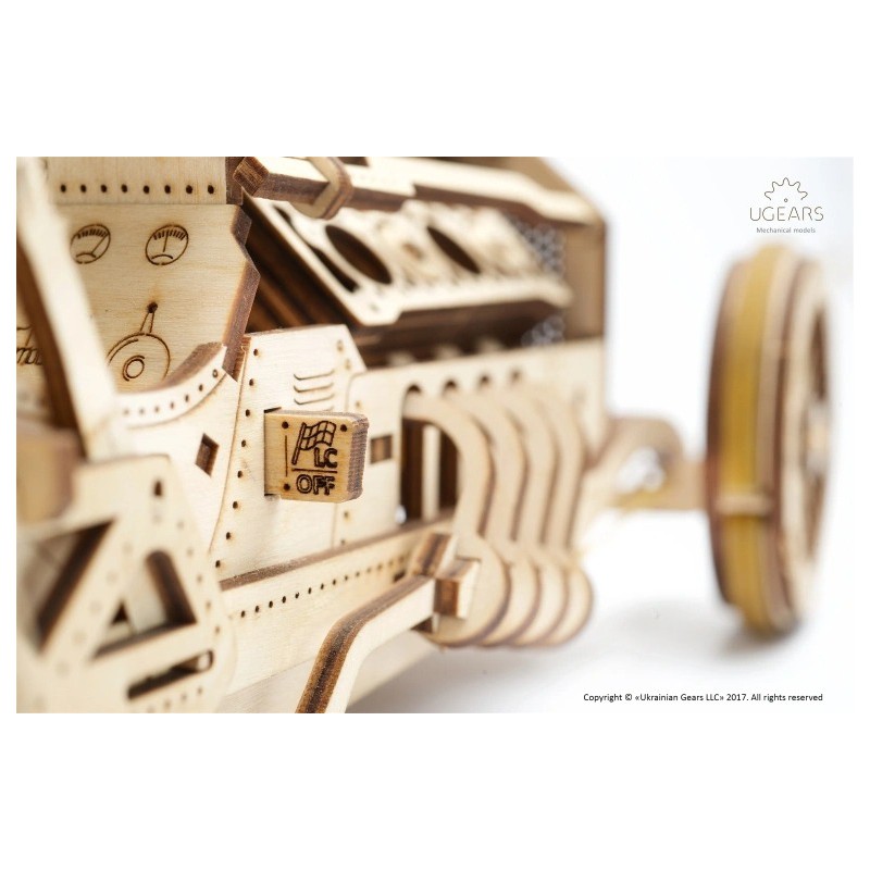 U-9 Grand Prix Auto, Hout 3D puzzel, Ugears