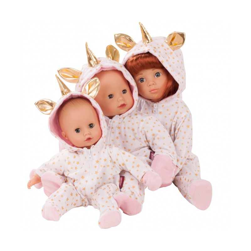 Götz - poppenkledingset Basic Boutique Onesie Unicorn 30-33 cm