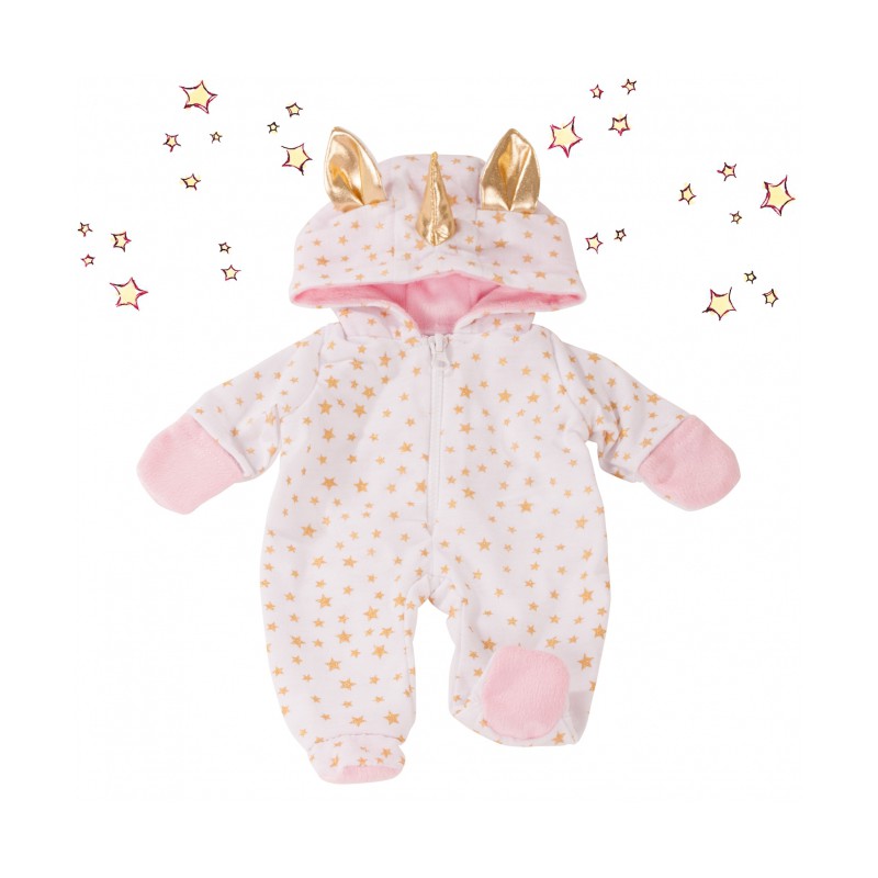 Götz - poppenkledingset Basic Boutique Onesie Unicorn 30-33 cm