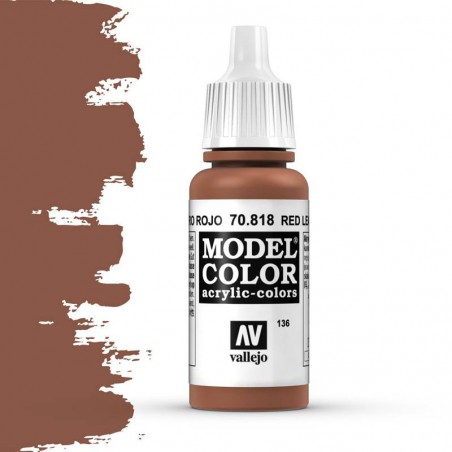 Vallejo Model Color Red Leather -17ml -70818