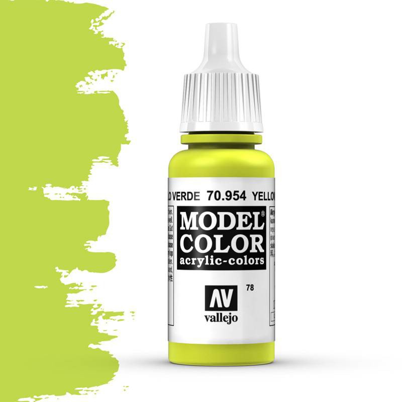 Vallejo, Model Color Yellow Green -17ml -70954