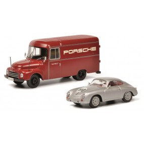 Opel Blitz + Porsche 356 Porsche 1:43 Schuco