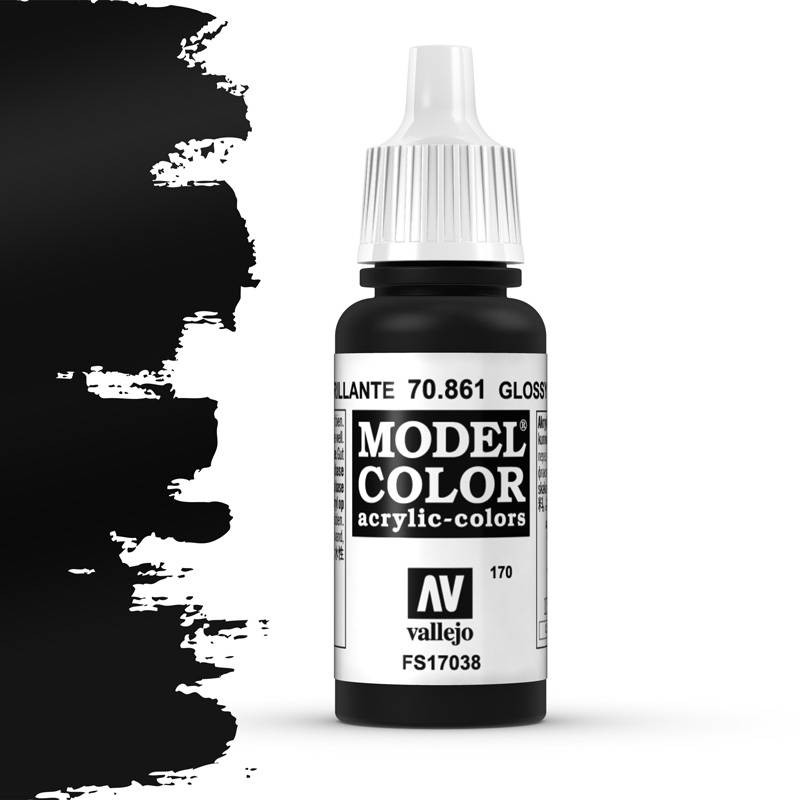 Vallejo, Model Color Glossy Black -17ml -70861