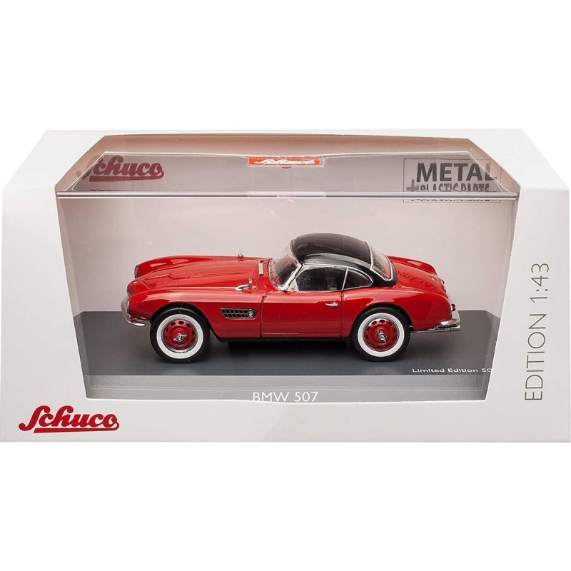 BMW 507 (hardtop), rood-zwart 1:43 Schuco
