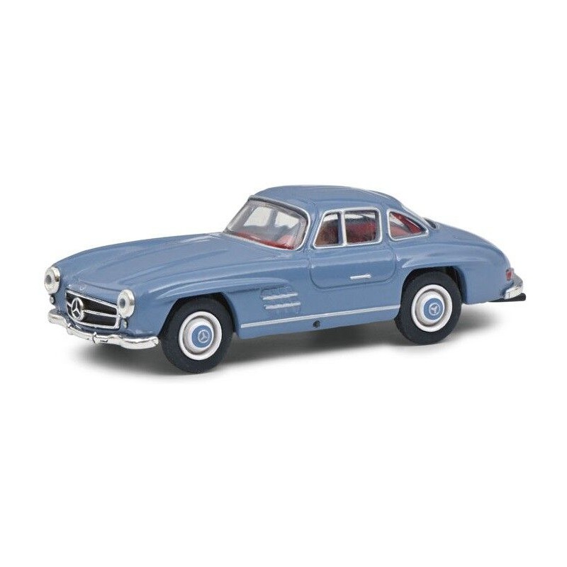 Mercedes Benz 300 SL, l.blauw 1:87 Schuco