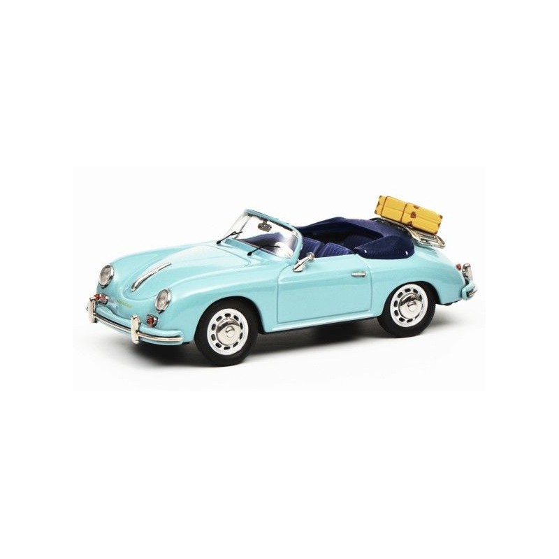 Porsche 356 A Cabrio, blauw  1:43 Schuco