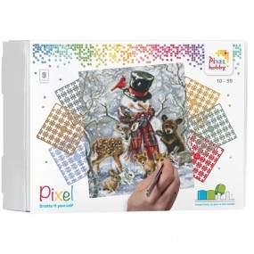 Sneeuwman en dieren - 9 basisplaten