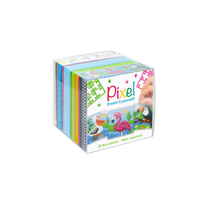 Pixel kubus - Tropical birds