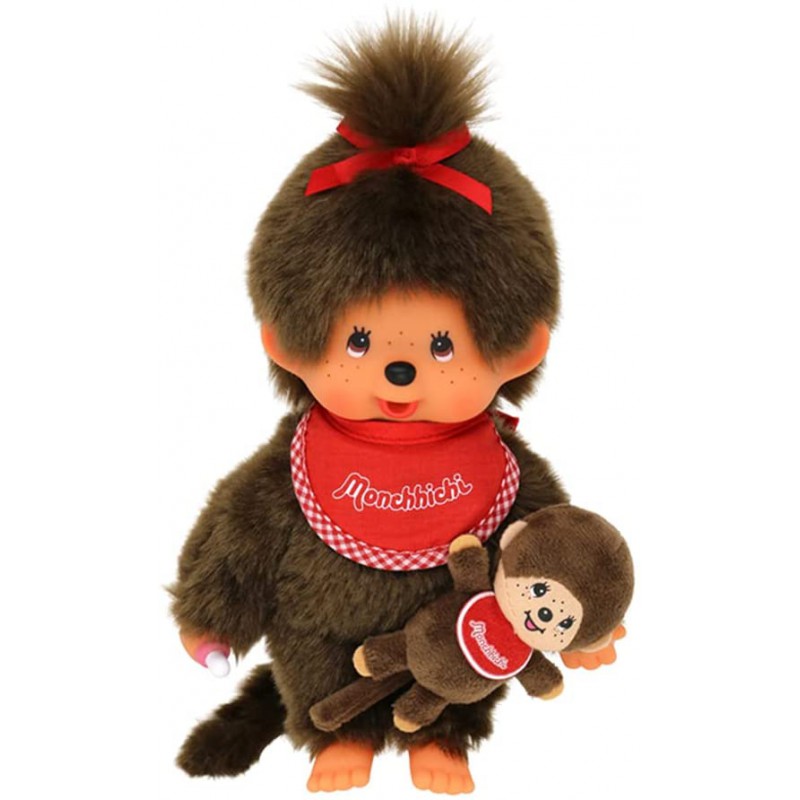 Monchhichi, Meisje + Mini Monchhichi (20cm)