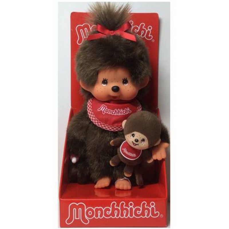 Monchhichi, Meisje + Mini Monchhichi (20cm)
