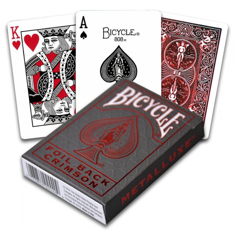 Pokerkaarten Bicycle Metallux Red Deck