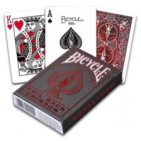 Pokerkaarten Bicycle Metallux Red Deck