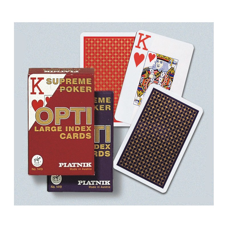 Poker Speelkaarten OPTI grote index Piatnik