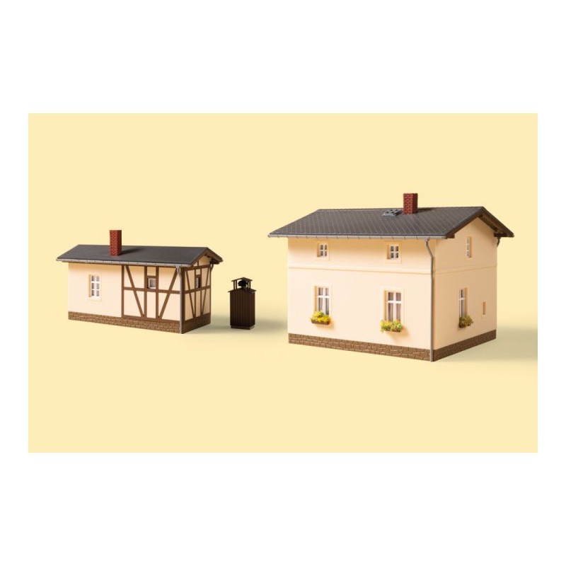 Auhagen H0 Spoorwegwachtershuis met bijgebouw 11457