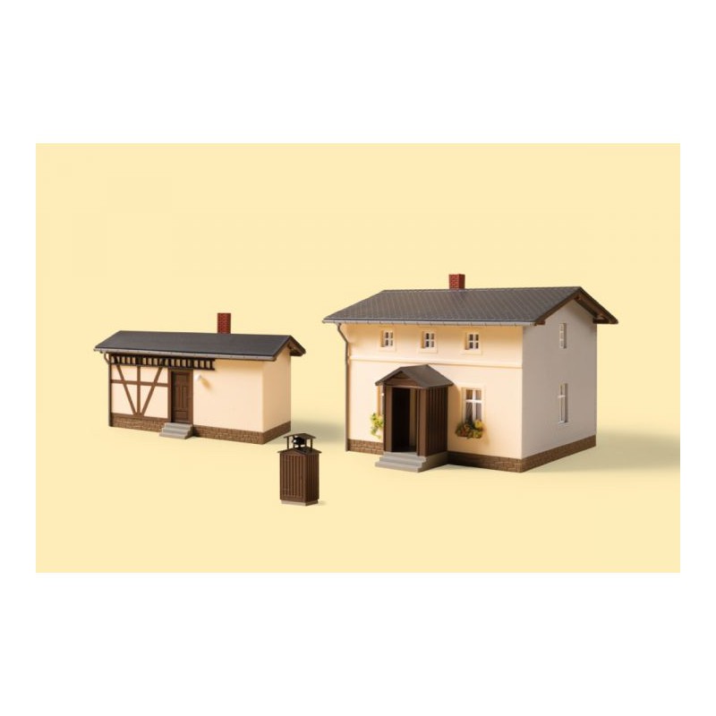 Auhagen H0 Spoorwegwachtershuis met bijgebouw 11457